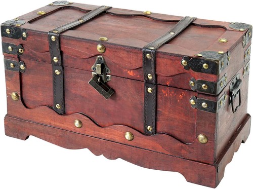 Hmf schatztruhe aus holz - schatztruhe,