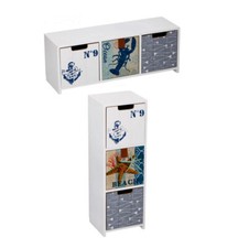 Holz Mini 3 Schubladen Schrank