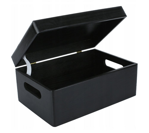 Aufbewahrungsbox holz schwarz - aufbewahrungsbox,